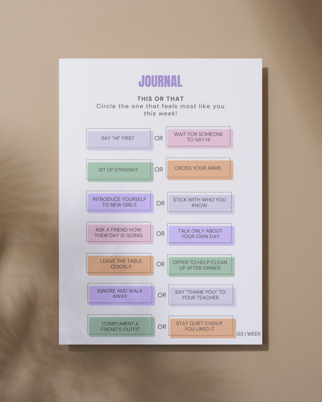 Little Lady Fall Etiquette Packet