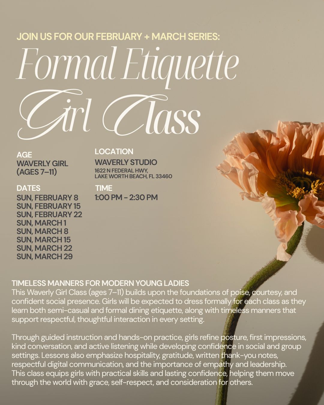 Waverly Girl: Formal Etiquette (Feb + March Series)