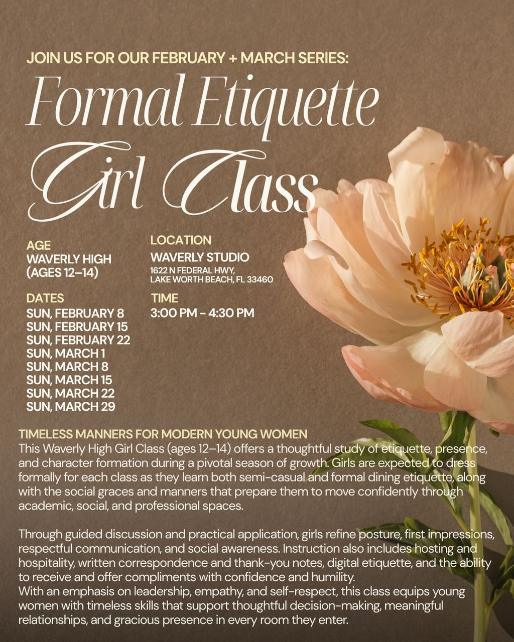 Waverly High: Formal Etiquette (Feb + March Series)