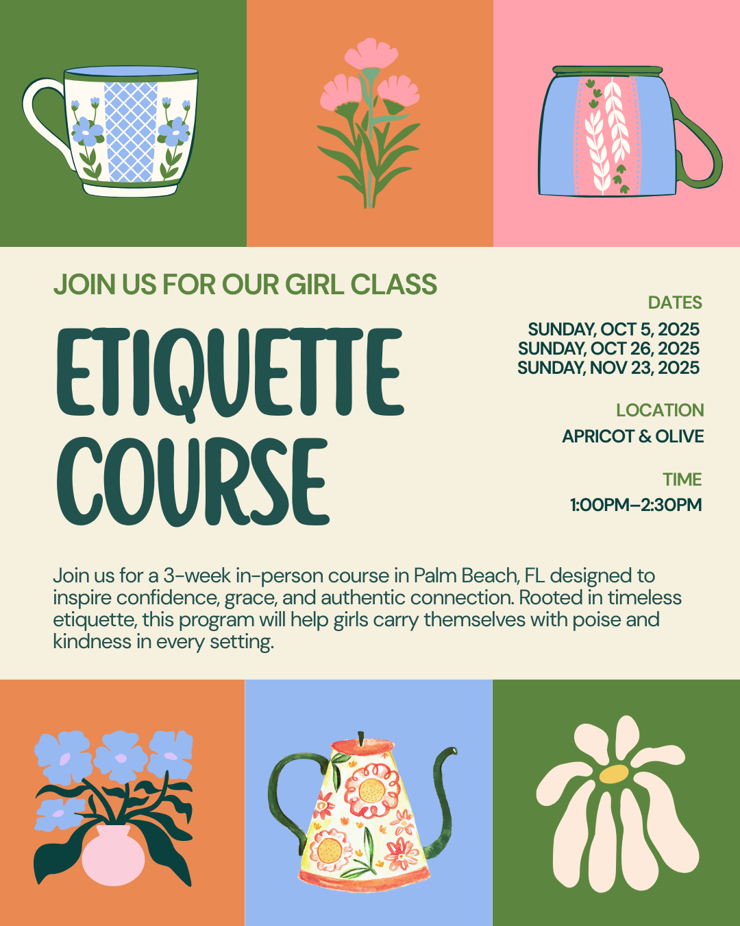 Girl Class: Fall Etiquette Series (Palm Beach)